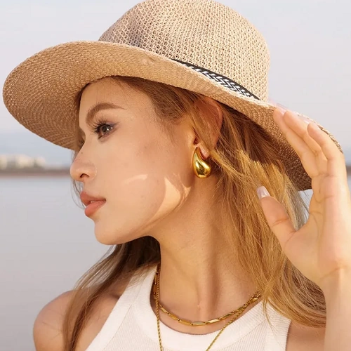 Pendientes acero y oro resistentes al agua waterproof